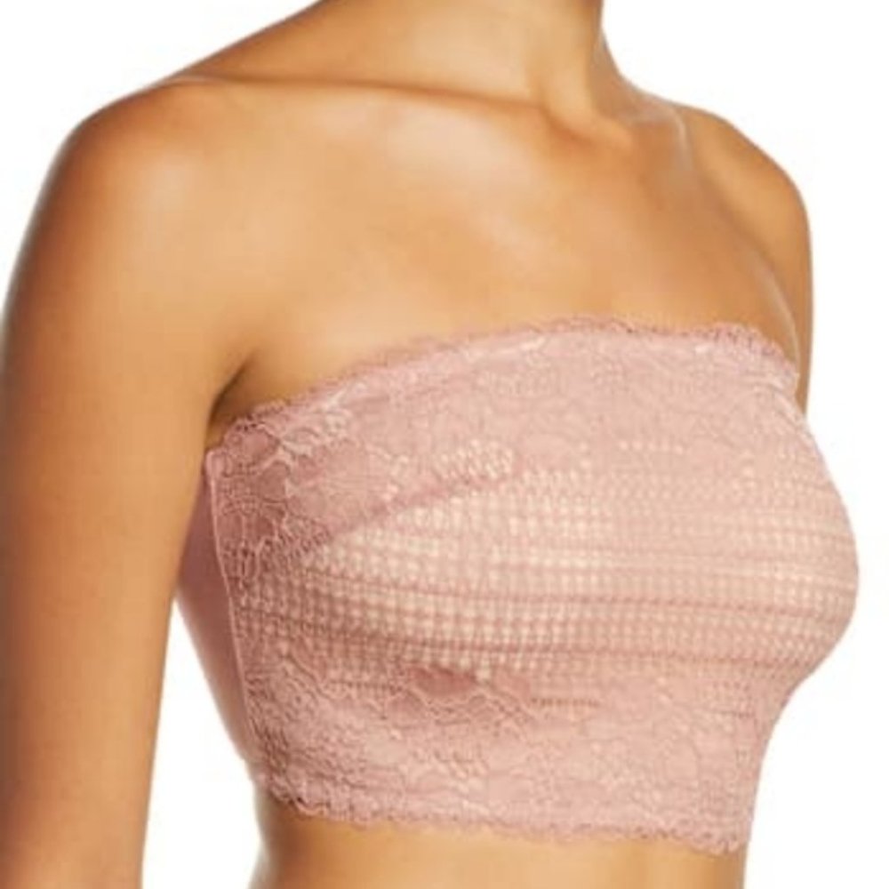 Free People Camila Bandeau Bralette Vintage Rose N